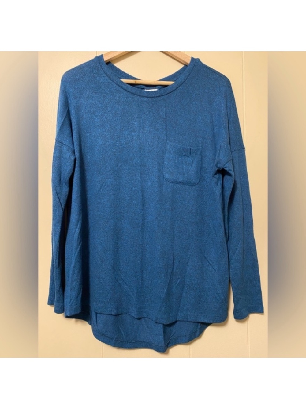 a new day Blue Crewneck Sweater with Pocket
